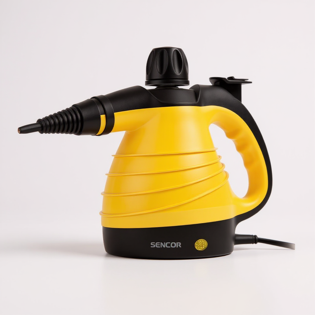 Пароочиститель ручной для уборки дома Sencor SSC3001YL с набором насадок 1000 Вт бак для воды 350 мл Желтый (SSC3001YL)