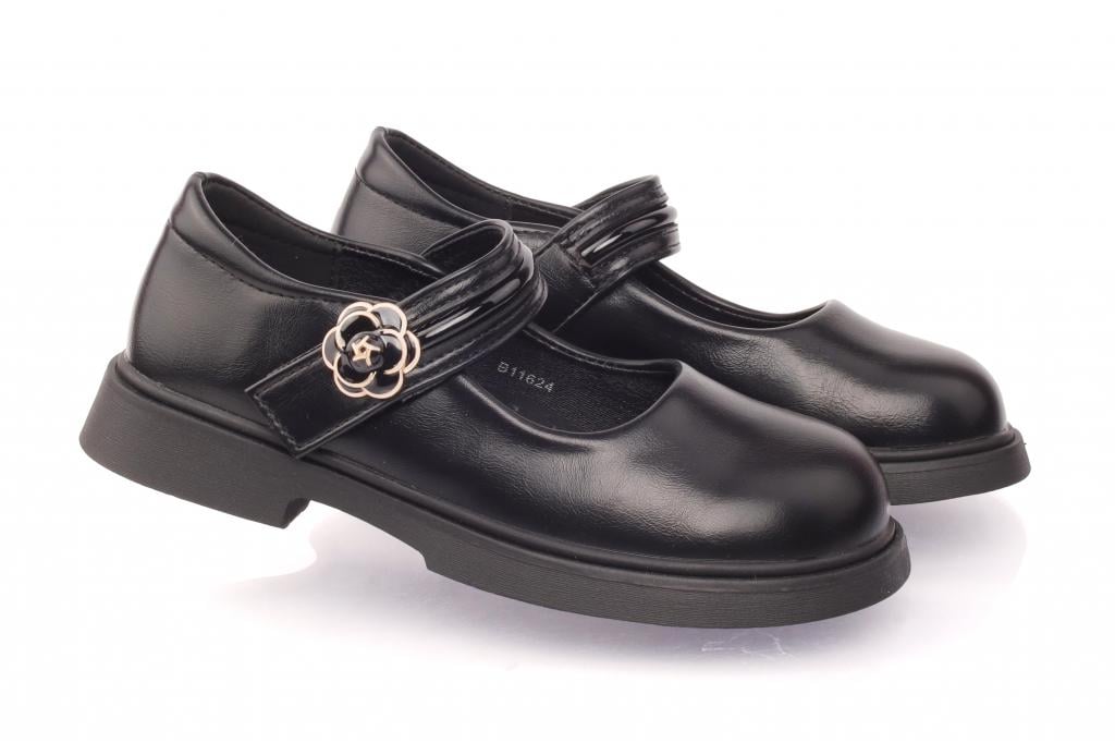 Туфлі для дівчаток 11624 р. 28 Чорний