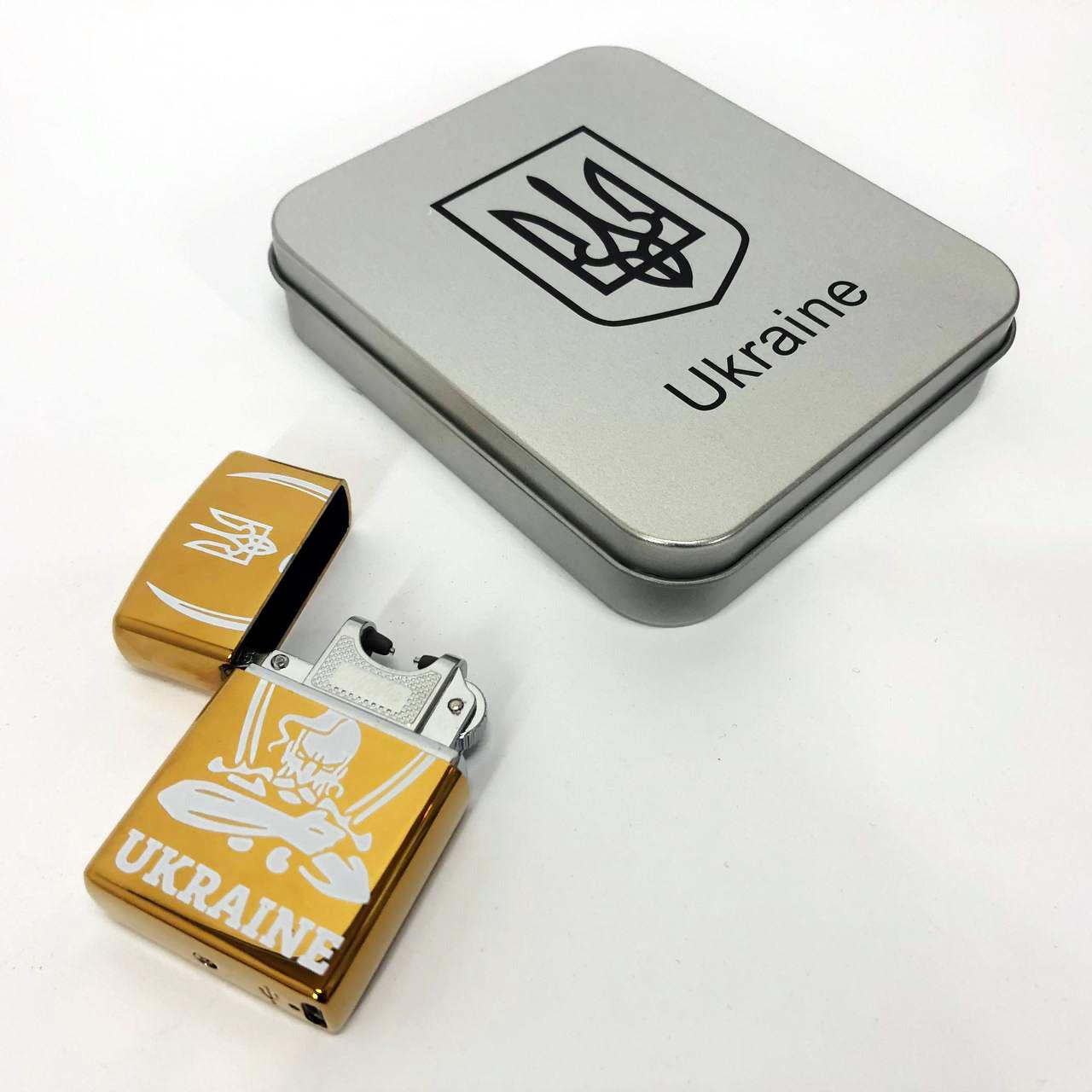 Зажигалка дуговая электроимпульсная USB Украина металлическая коробка Золотой (HL-449) - фото 13 Зажигалка дуговая электроимпульсная USB Украина металлическая коробка Золотой (HL-449) - фото 13