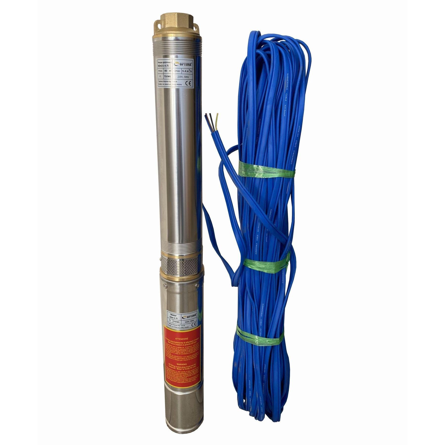 Насос скважинный центробежный многоступенчатый Optima 4SDm3/11 000014139 750 Вт (106133)