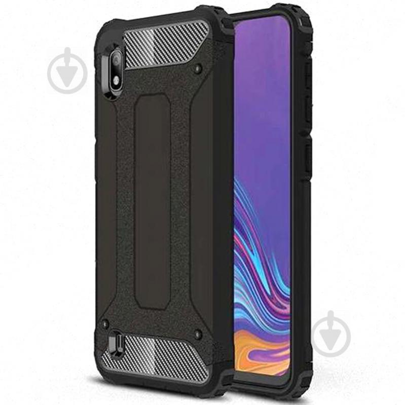 Бронированный противоударный TPU+PC чехол Epik Immortal для Samsung Galaxy A10 (A105F) Черный (697124)