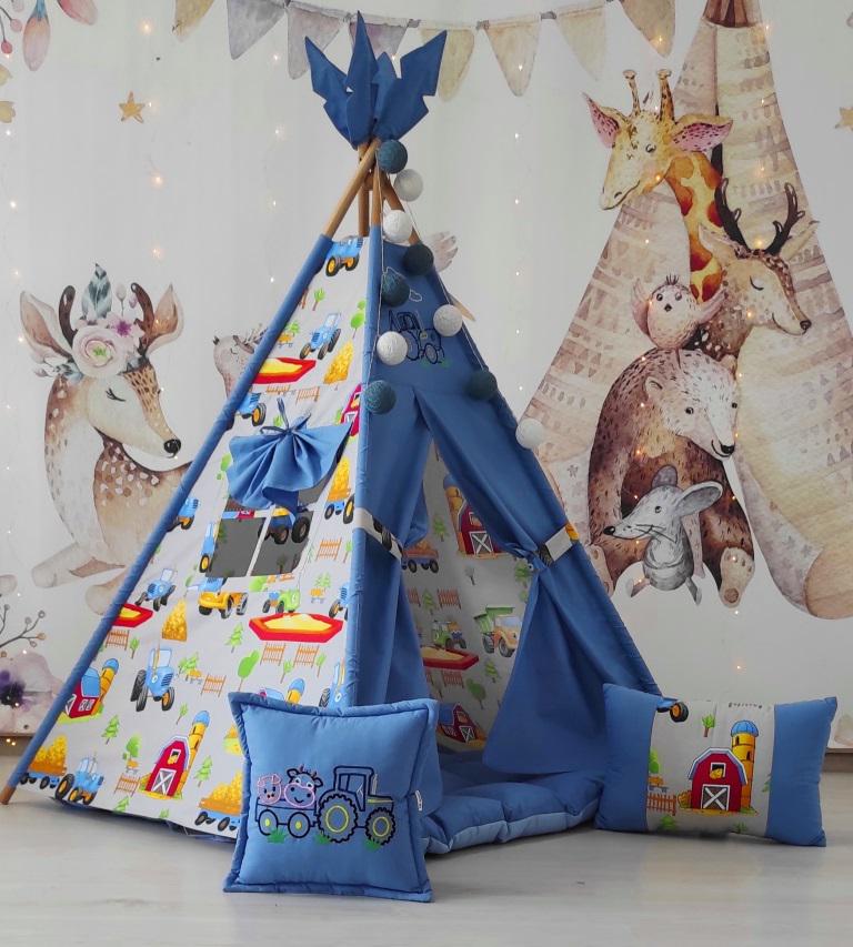 Вігвам для хлопчика Синій трактор Бон Бон (0002221)