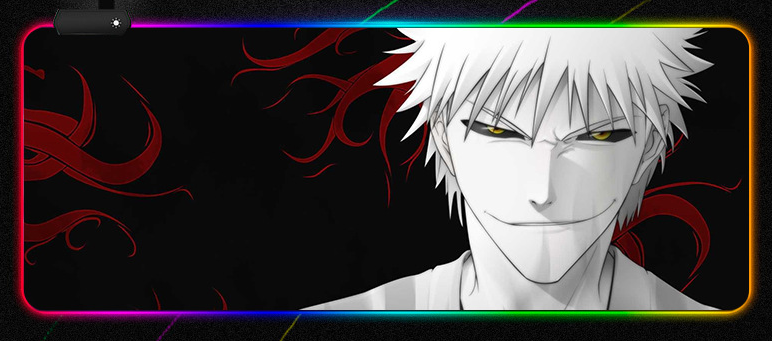 Коврик для мышки с принтом Аниме Bleach LED подсветка 800х300х4 мм (2143943825)