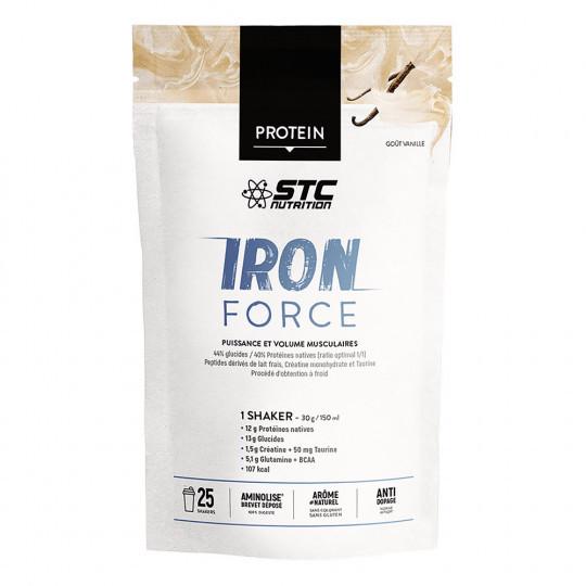 Протеин STC iron force protein vanilla 750 г для силы и объема мускулов