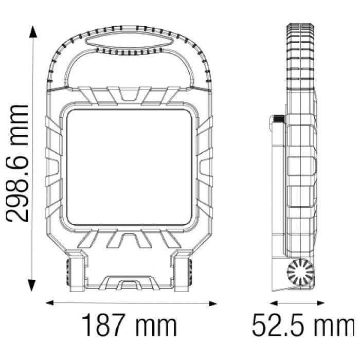 Прожектор светодиодный HOROZ ELECTRIC PROPORT-45 переносной 45W 6400K - фото 2