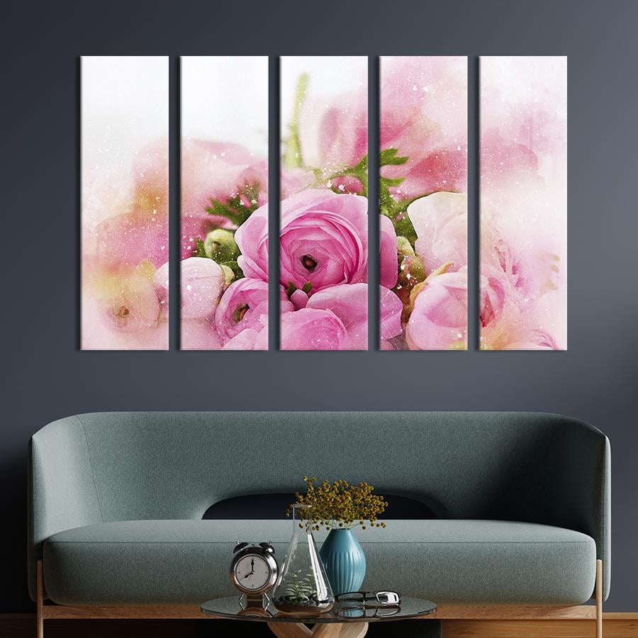 Картина на холсте Бутоны розовых пионов 87x50 см (857-51)
