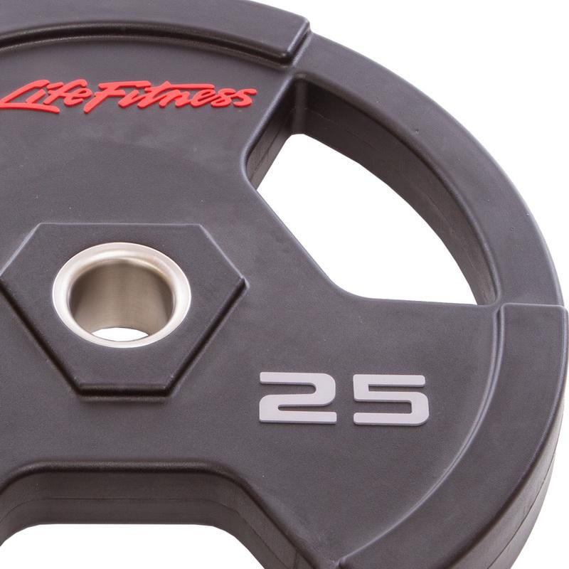 Диск для штанги поліуретановий Zelart LIFE FITNESS SC-80154-25 51 мм 25 кг Чорний (DR003096) - фото 2