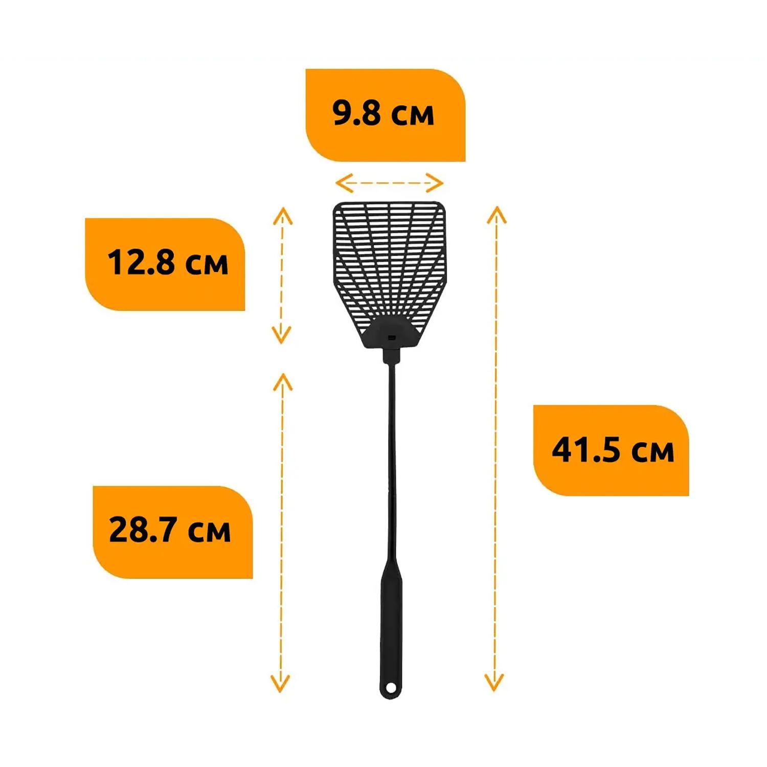 Мухобойка пластиковая 41,5x9,8 см Черный (20741218) - фото 2