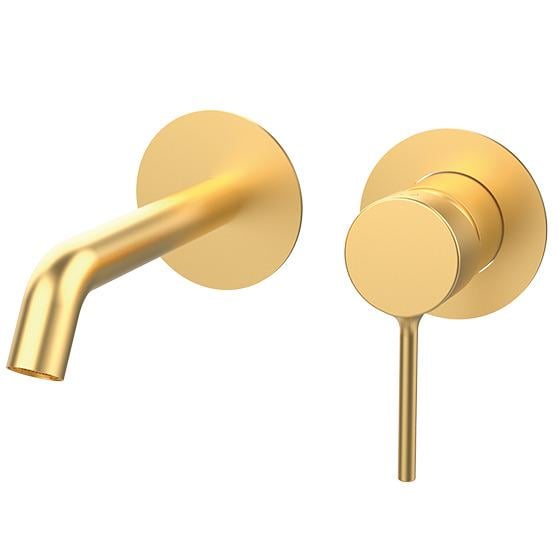 Змішувач для умивальника GRB Time 47534488 настінний одноважільний Золотий (173259)