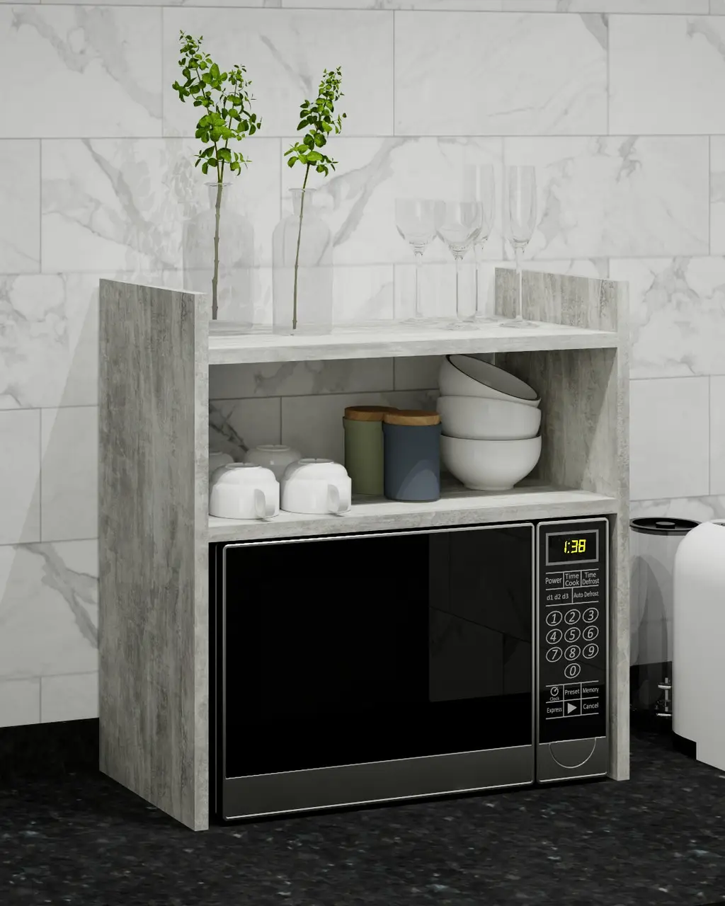 Полиця для мікрохвильової печі Бетон (Мікро-3-3)