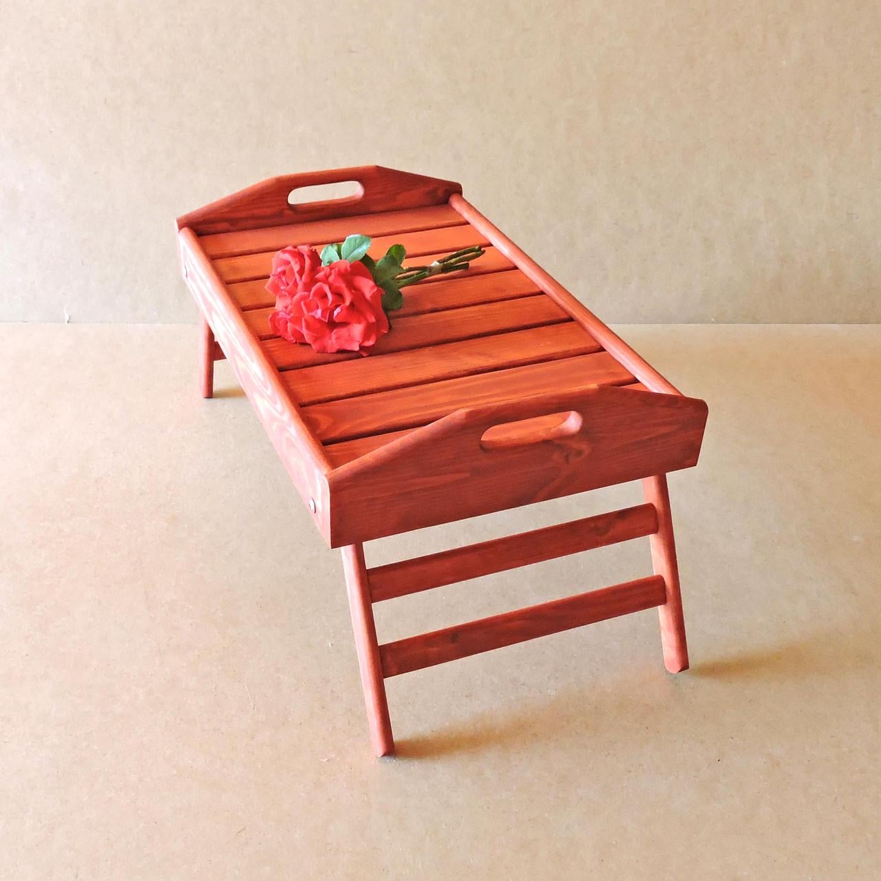 Столик-поднос для завтрака из дерева Аляска Коралл (СТП-001714)