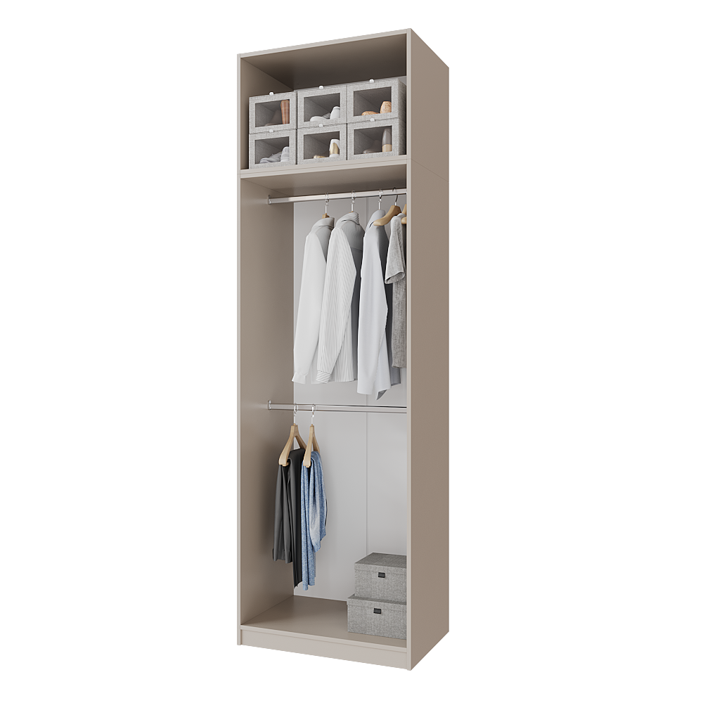 Шкаф распашной с антресолью Меблітренд Чиназес Чиа-800.4 800х500х2450 мм Кашемир (26841378) - фото 2 Шкаф распашной с антресолью Меблітренд Чиназес Чиа-800.4 800х500х2450 мм Кашемир (26841378) - фото 2