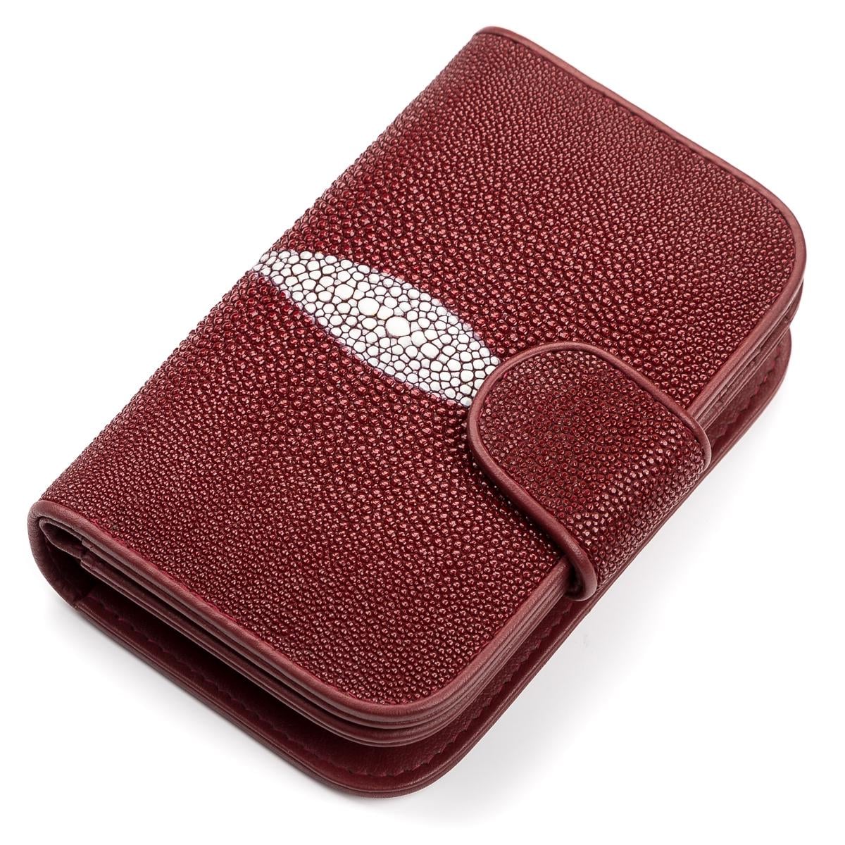 Кошелек женский Stingray leather 18092 кожа Бордовый