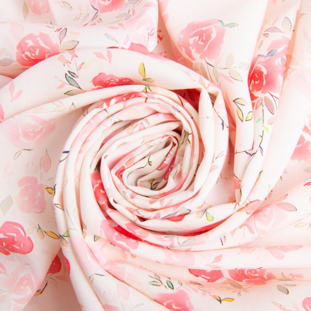 Ткань платяная штапель вискоза Розали 90 г/м2 145 см Коралл (26583)