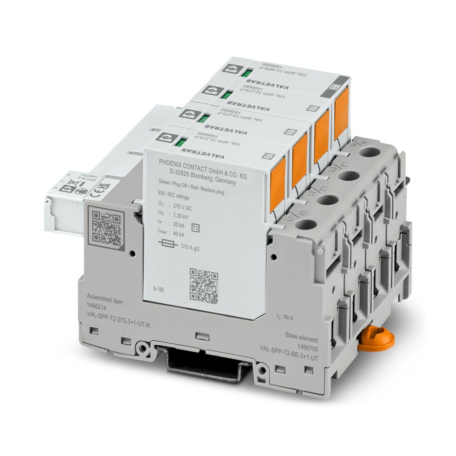 Устройство защиты от импульсных перенапряжений Phoenix Contact VAL-SPP-T2-275-3+1-UT-R тип 2 (1466214)