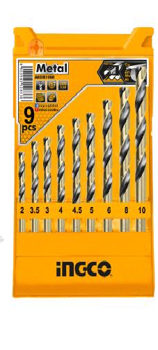Набір свердел по металу INGCO 2-10 мм 9 шт. (000155224)