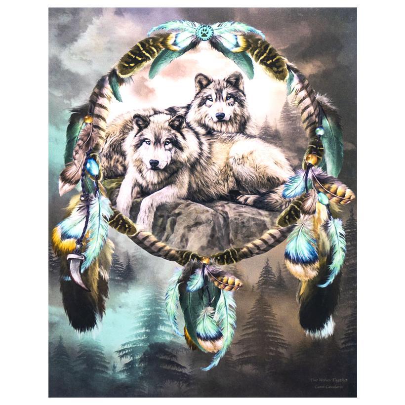 Алмазная мозаика Ловец снов на подрамнике с декоративной рамкой 30х40 см (GLD61207)