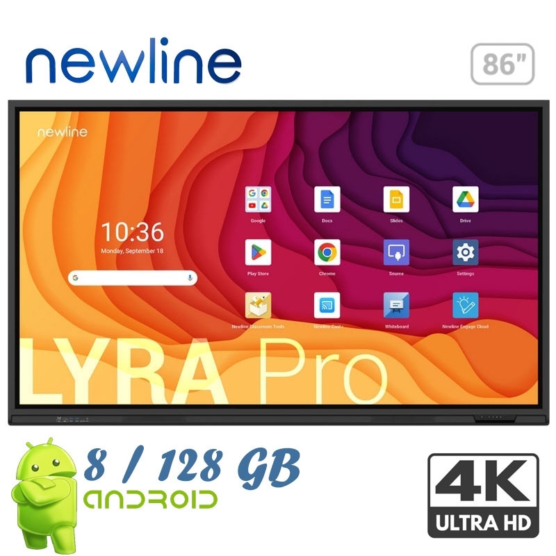 Интерактивная панель NewLine TT-8623QA Lyra Pro 86'' Android 13 8/128Gb (23878106) - фото 2