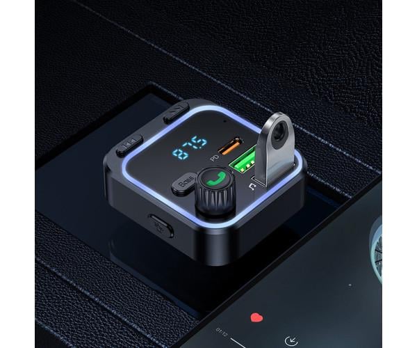 Модулятор FM Borofone BC53 QC3.0 PD20W car wireless Black - фото 5