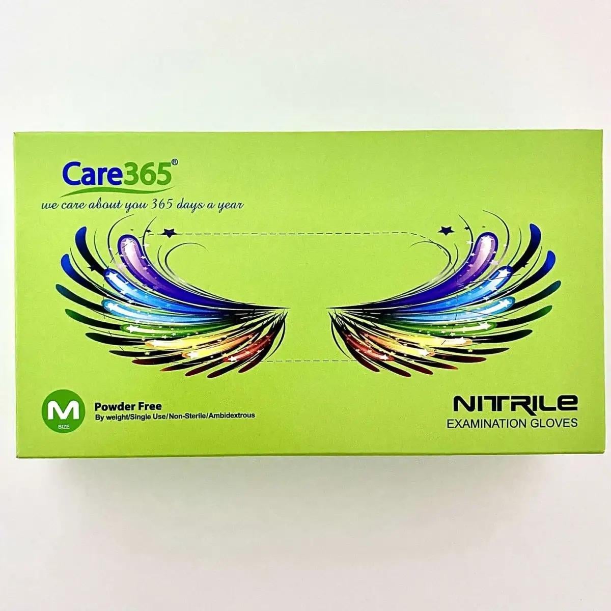 Перчатки нитриловые Care 365 неопудренные/нестирильные M уп. Зеленый (35892564)