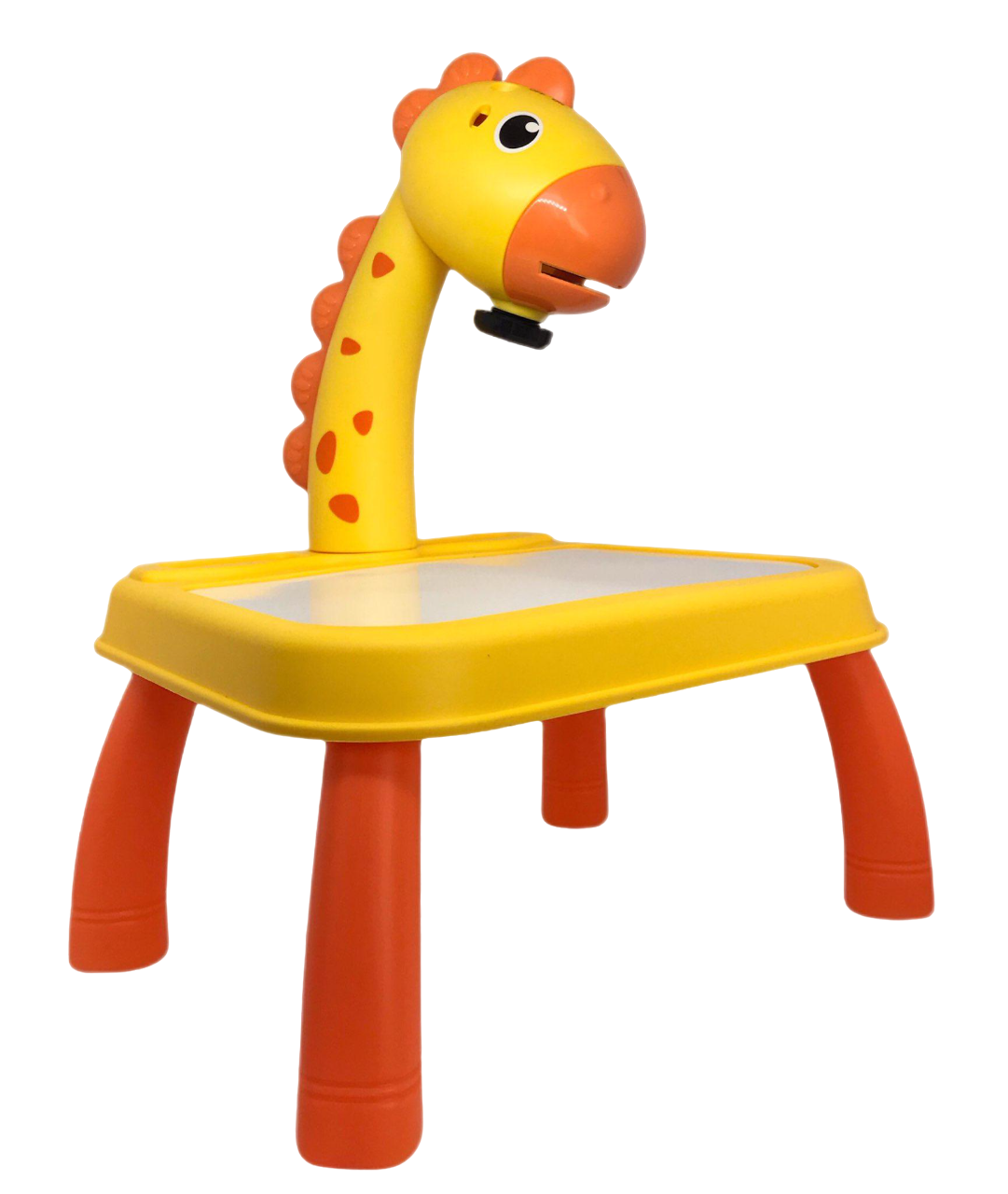 Проектор-столик для рисования Динозаврик со световыми эффектами/музыкой/слайдами/маркерами Желто-оранжевый