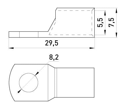 Наконечник кабельный медный E.NEXT е.end.stand.sc.16 16 мм2 М8 1 шт. (s040002) - фото 2