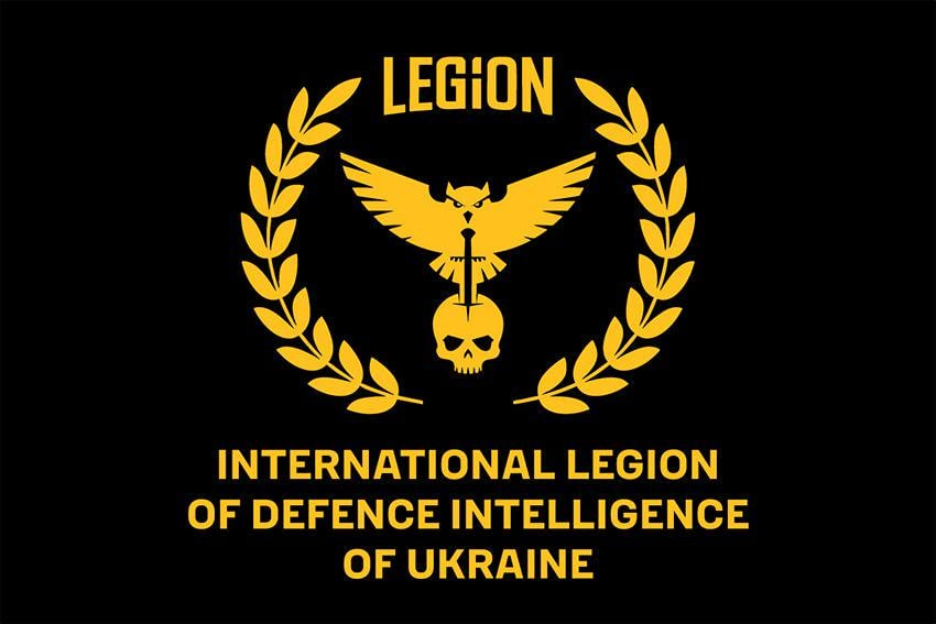 Прапор Міжнародного легіону при ГУР МО України 600х900 мм (31098816)