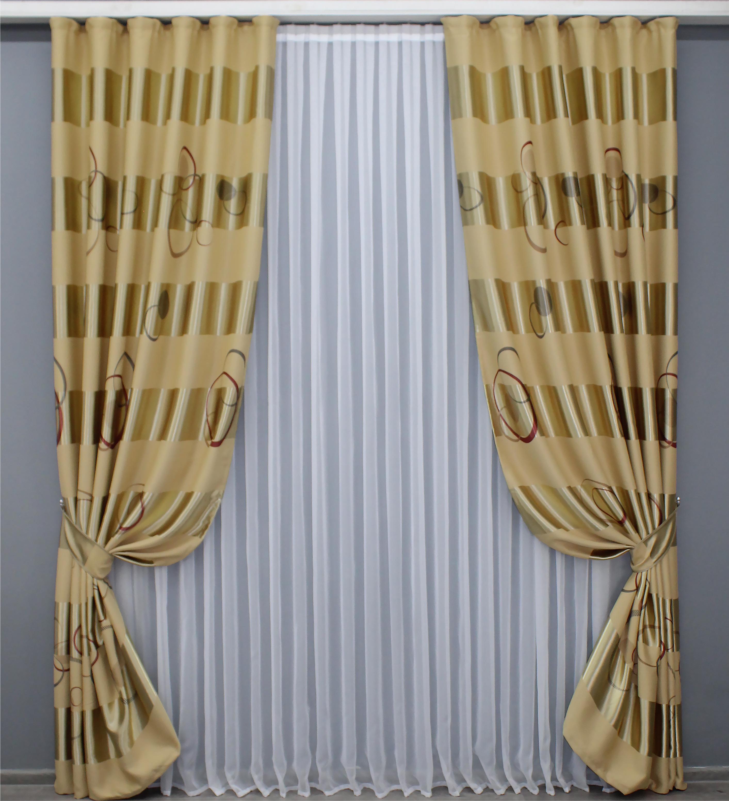 Комплект готовых штор VR-Textil Софт № 366ш 150х270 см 2 шт. Бежевый (33-0331) Комплект готовых штор VR-Textil Софт № 366ш 150х270 см 2 шт. Бежевый (33-0331)