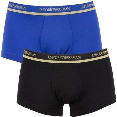 Трусы мужские боксеры Emporio Armani 2 шт. S Черный/Синий (7A598-111210ч_с)