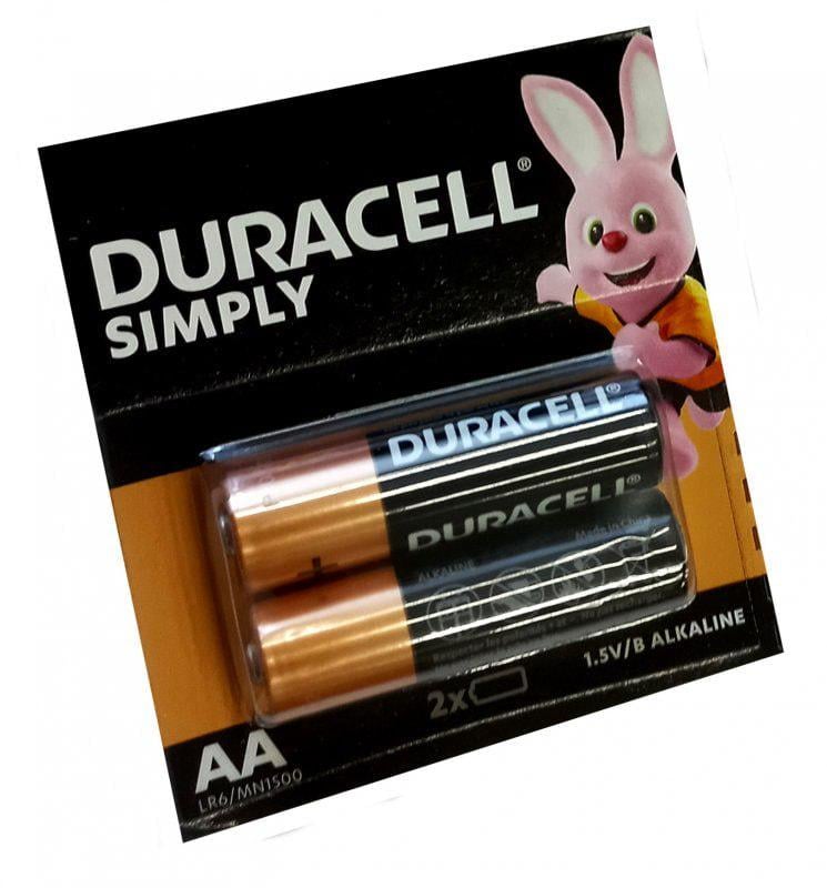 Батарейки щелочные Duracell Пальчиковые АА LR6/MN1500 спайка 2 шт. (00000005908)