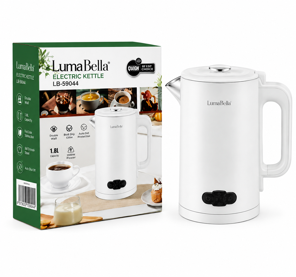 Электрочайник Luma Bella LB-59044 1,8 л двойные стенки 1500 Вт Белый (3145148052)