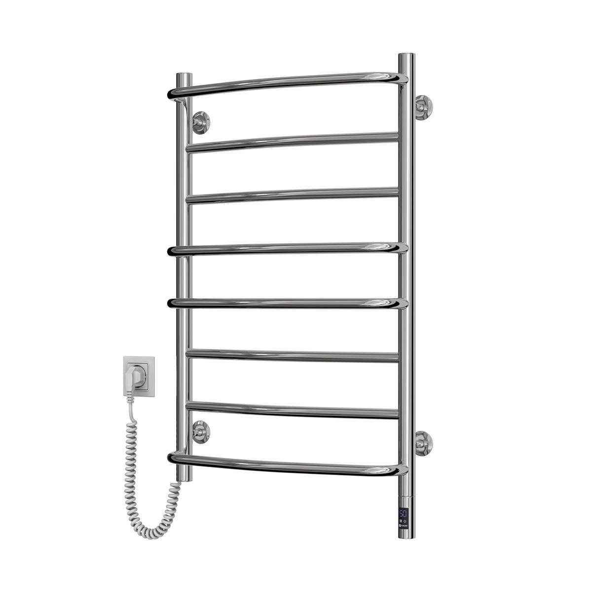 Полотенцесушитель электрический NAVIN Омега Sensor с таймером шнур слева 530х800 мм Хром (1986)