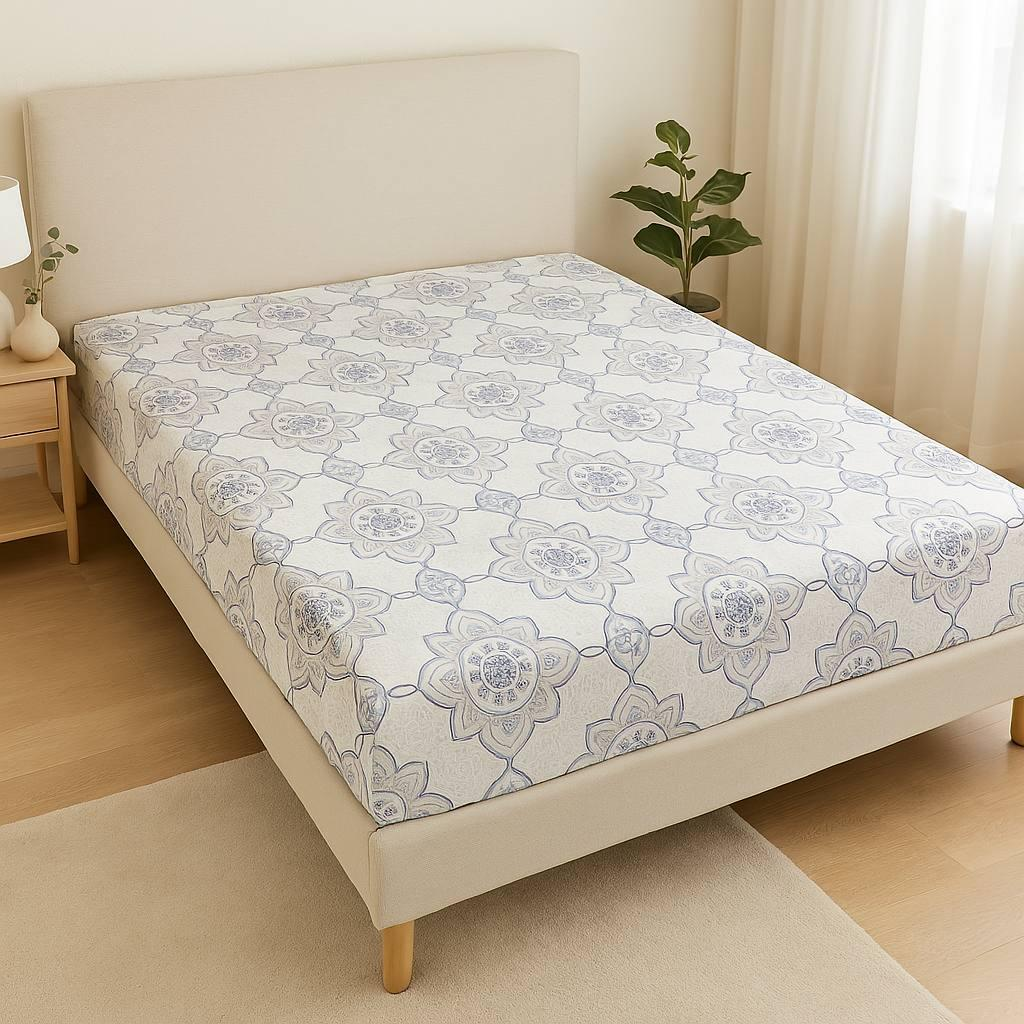 Простыня на резинке Зимняя сказка бязь 80x200 см (G-10-091/x80)