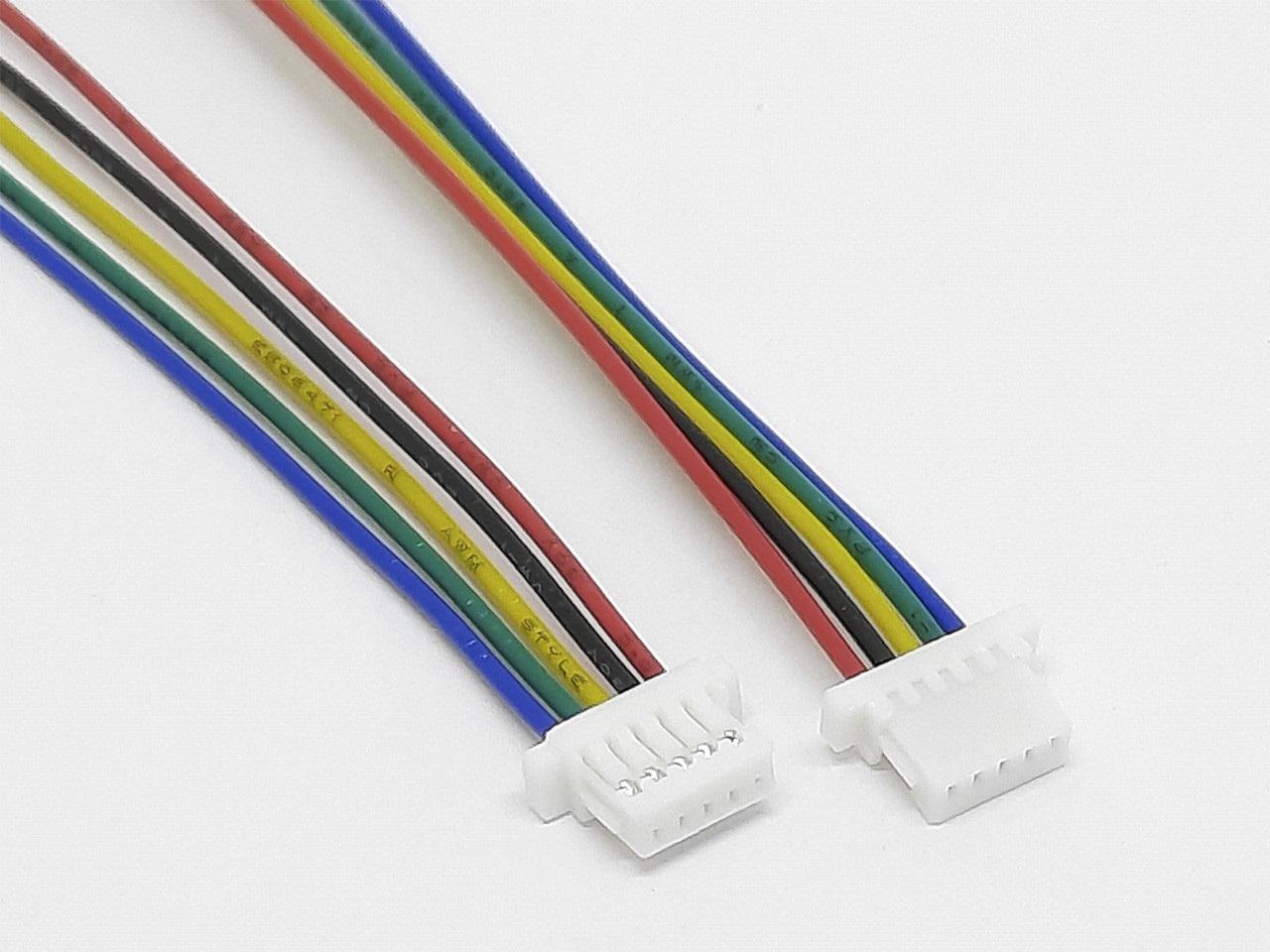 Кабель с разъемами JST SH 1,0 мм Female 5pin односторонний для FPV полетных контроллеров10 см (00-00029611)