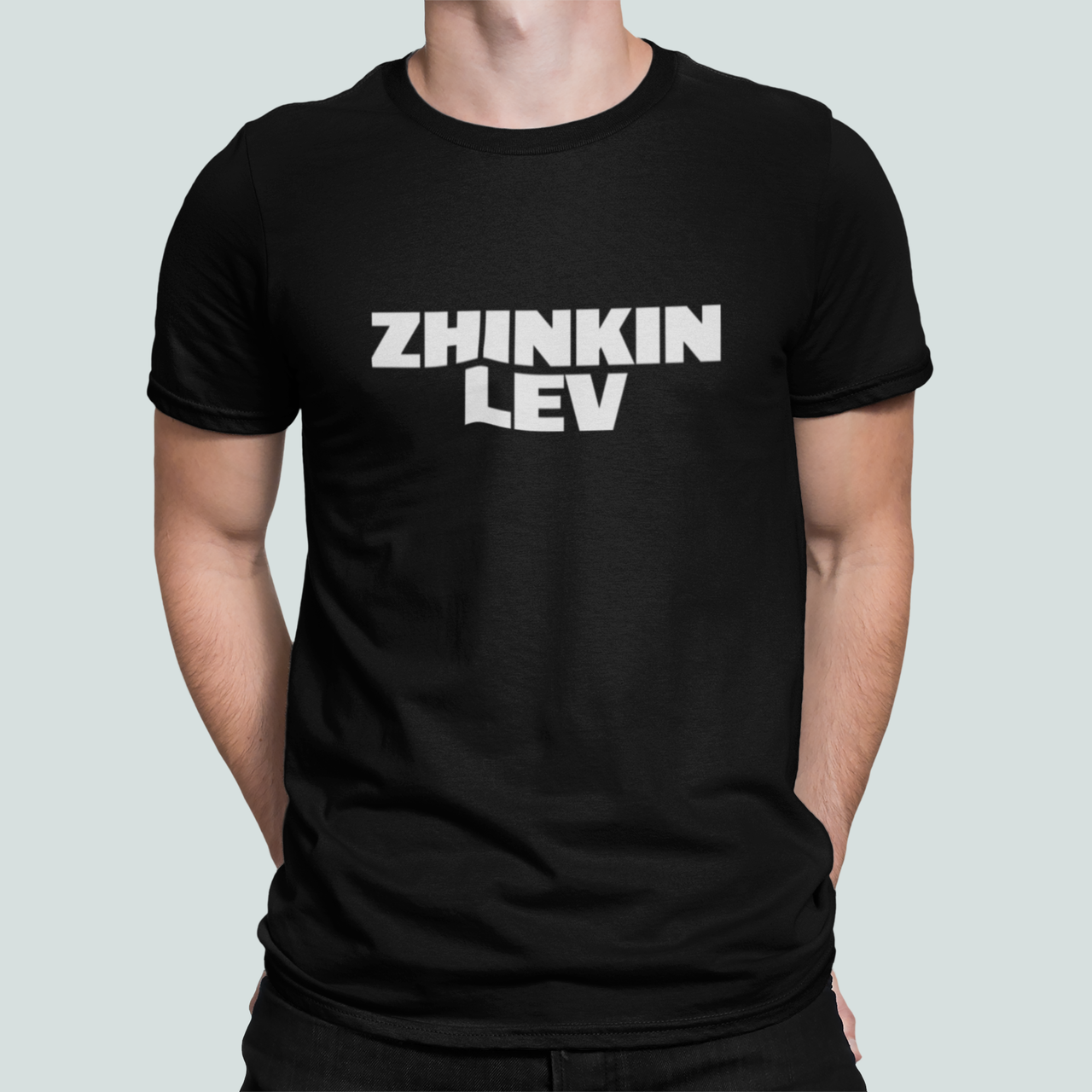 Футболка мужская Stedman с принтом "Zhinkin lev" XXL Черный (ПН500-5)