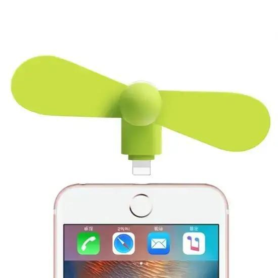 Вентилятор для телефона Mini Fan Lightning Зеленый - фото 3 Вентилятор для телефона Mini Fan Lightning Зеленый - фото 3