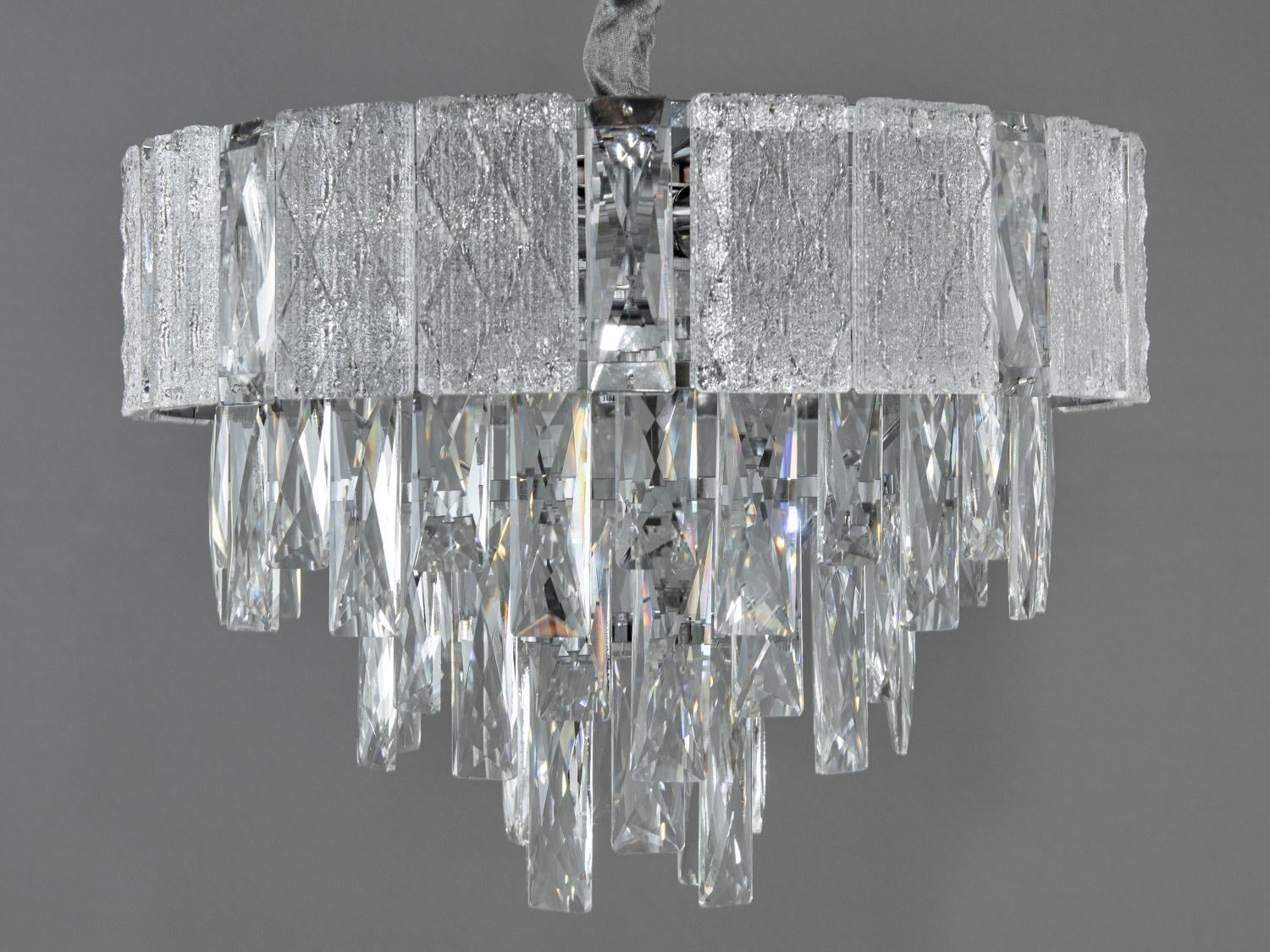 Светильник настенный из хрусталя на 2 лампы 327-B CH Хром (327-B CH)