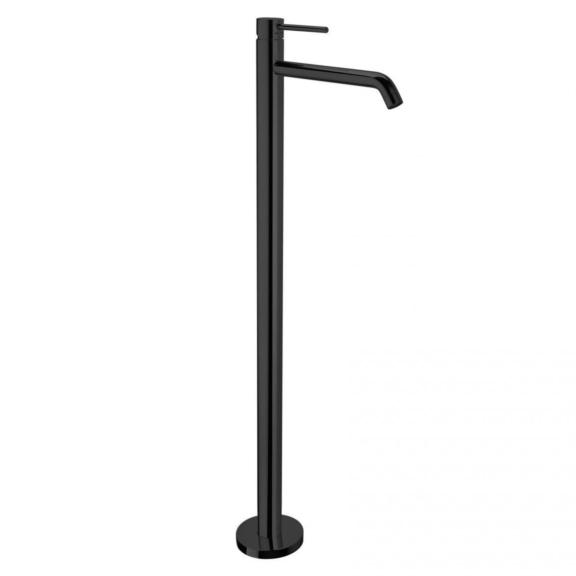 Смеситель для умывальника Paffoni Light напольный Черный матовый (LIG031NO)