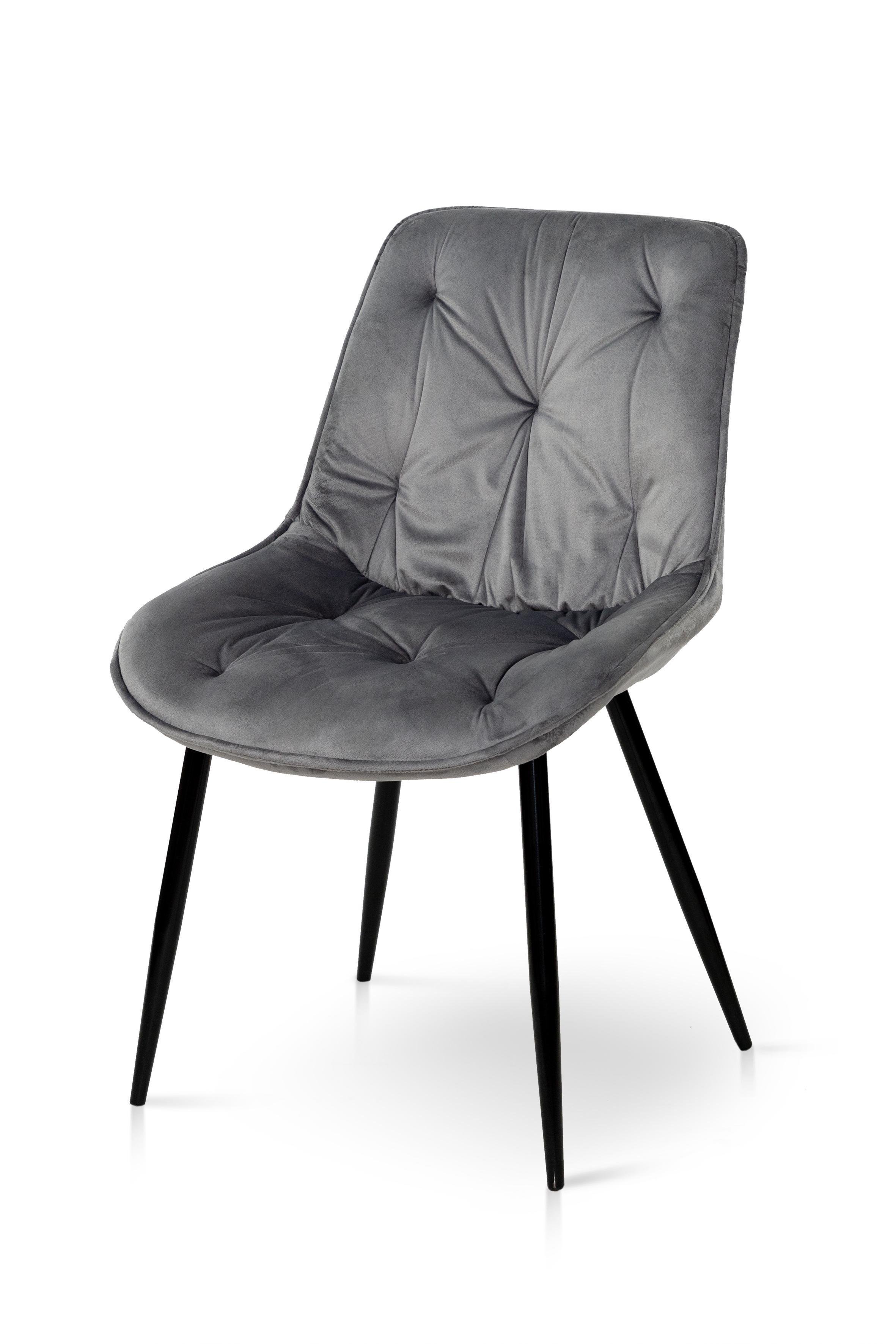 Стілець для кухні та вітальні ГРЕЙС Прадо-R 500х910х580 мм Чорний/Сірий (GAА0057239)