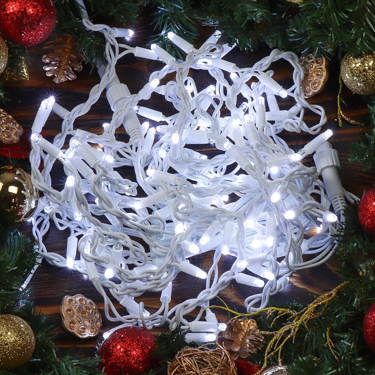 Гирлянда новогодняя уличная Ledlight 10 м Белый