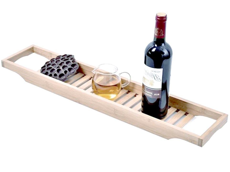 Столик-полка для ванной из дерева Саламия Бланже (СДВ-002301)