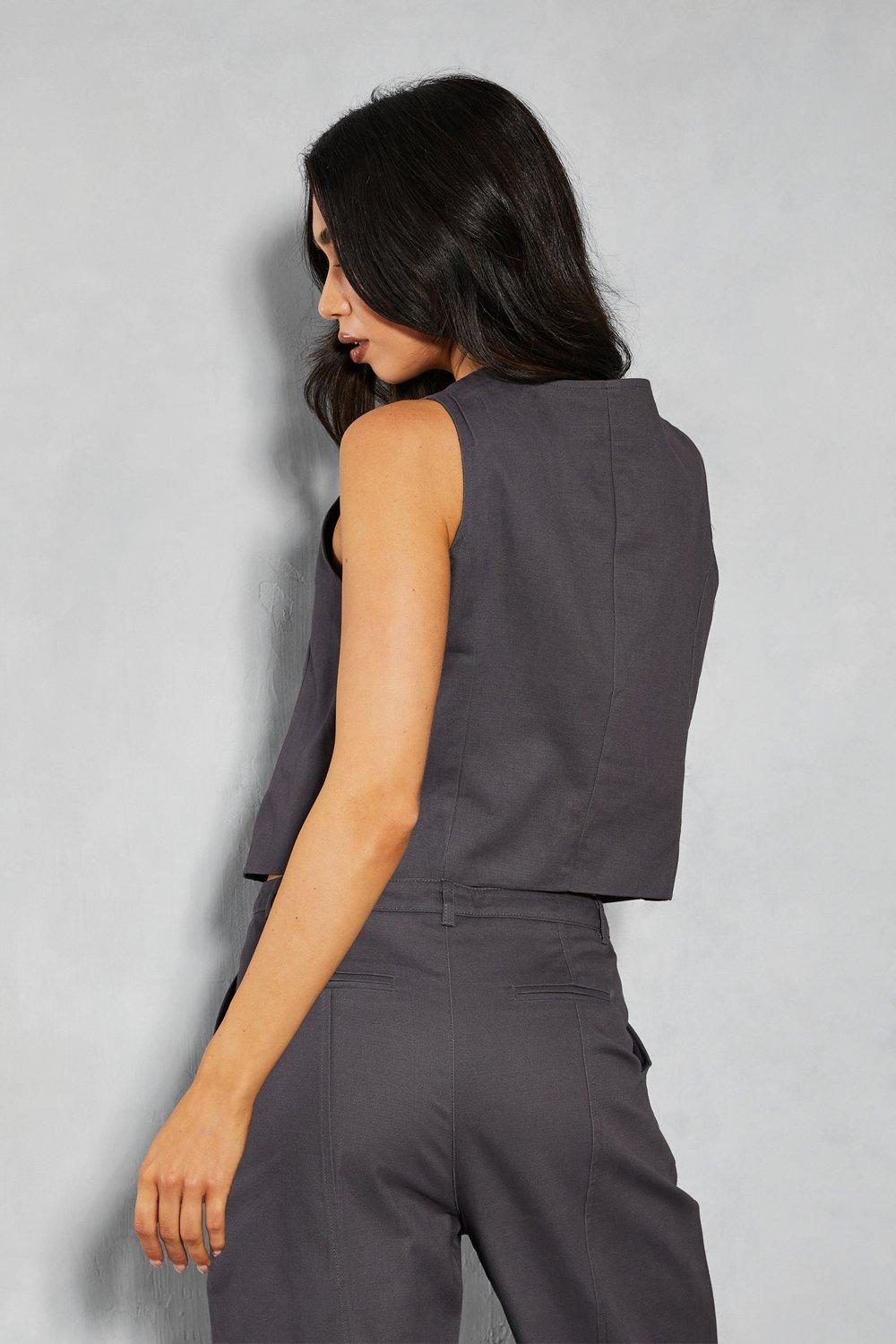 Жилет на зав'язках Мisspap бавовняний Сірий (29464802) - фото 2 Жилет на зав'язках Мisspap бавовняний Сірий (29464802) - фото 2