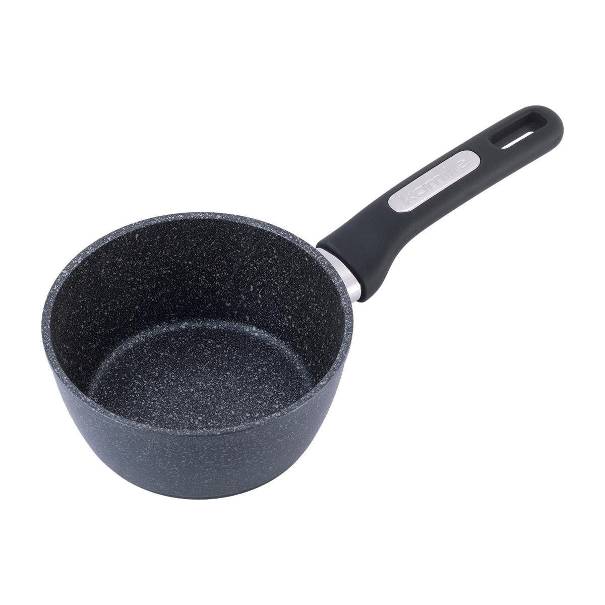 Ковш кухонный Kamille KM-5379MR из алюминия с бакелитовой ручкой и антипригарным покрытием 1,2 л Черный (124-84-5379MR)