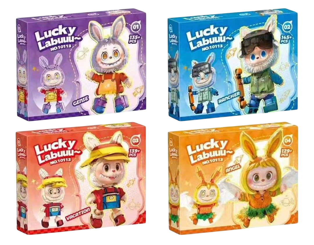 Набор конструкторов Lucky Labubu Rancher Genie Vacation Angel (NO.10113)