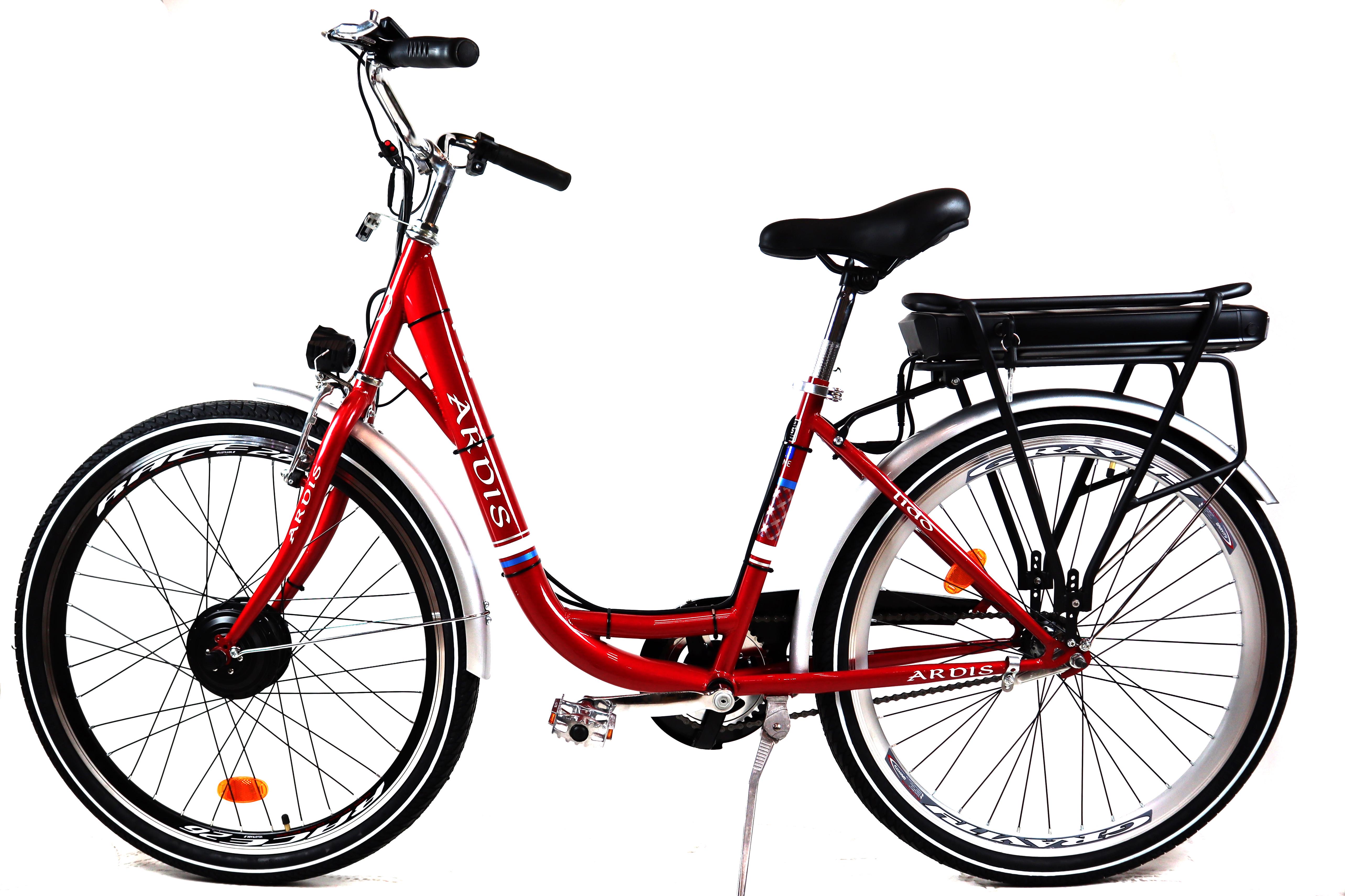 Електровелосипед A002 LIDO 26 колесо 36 В 350 Вт 12 Ач З LCD пультом керування Червоний (10124345) - фото 2