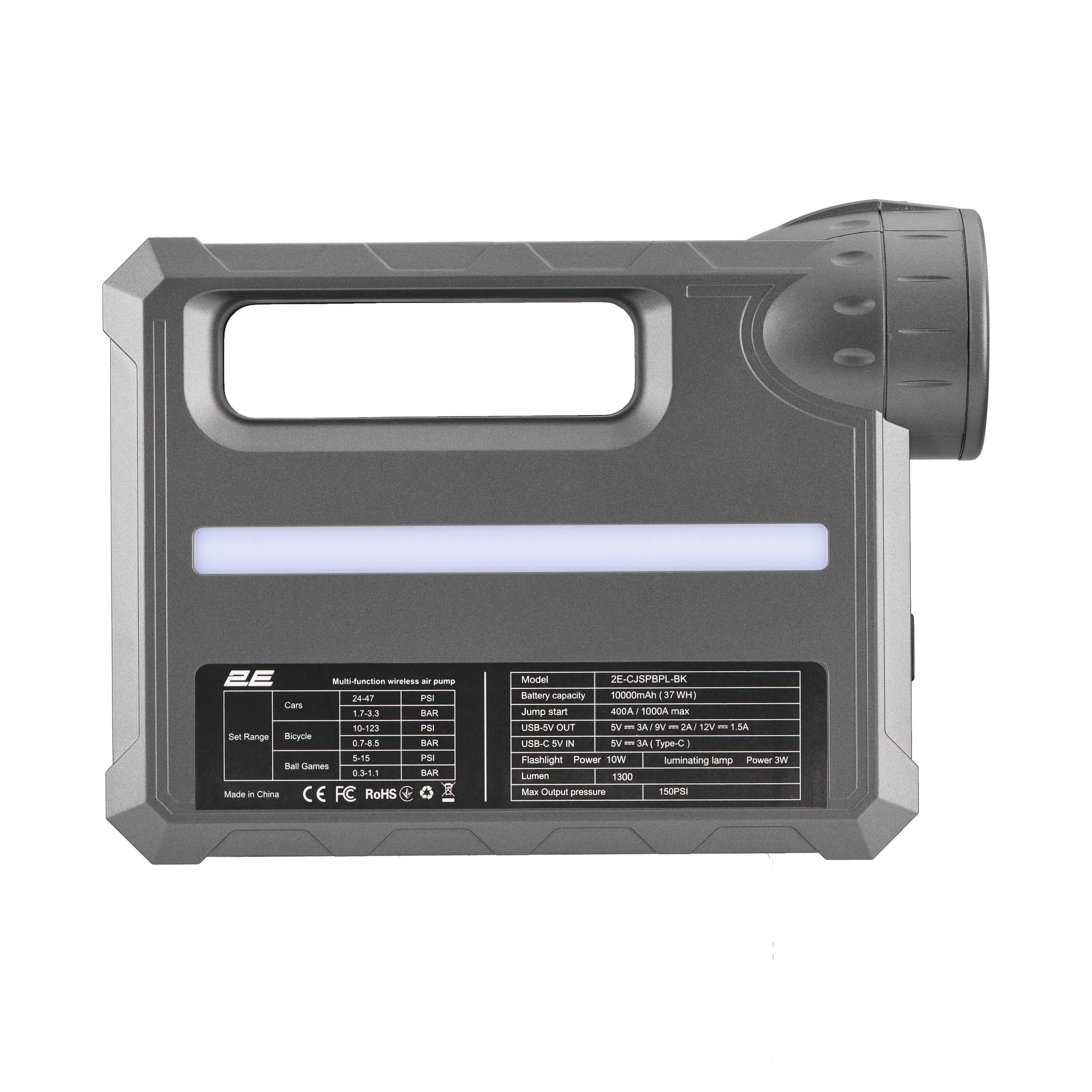 Пусковое устройство 2E Pitman 400А старт 1000А пик зарядка фонарь компактный 10000 мАч (628645) - фото 2 Пусковое устройство 2E Pitman 400А старт 1000А пик зарядка фонарь компактный 10000 мАч (628645) - фото 2