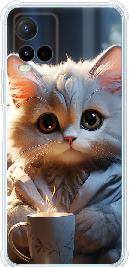 Чехол на Vivo Y21 White cat (5646sp-669-42517) Чехол на Vivo Y21 White cat (5646sp-669-42517)