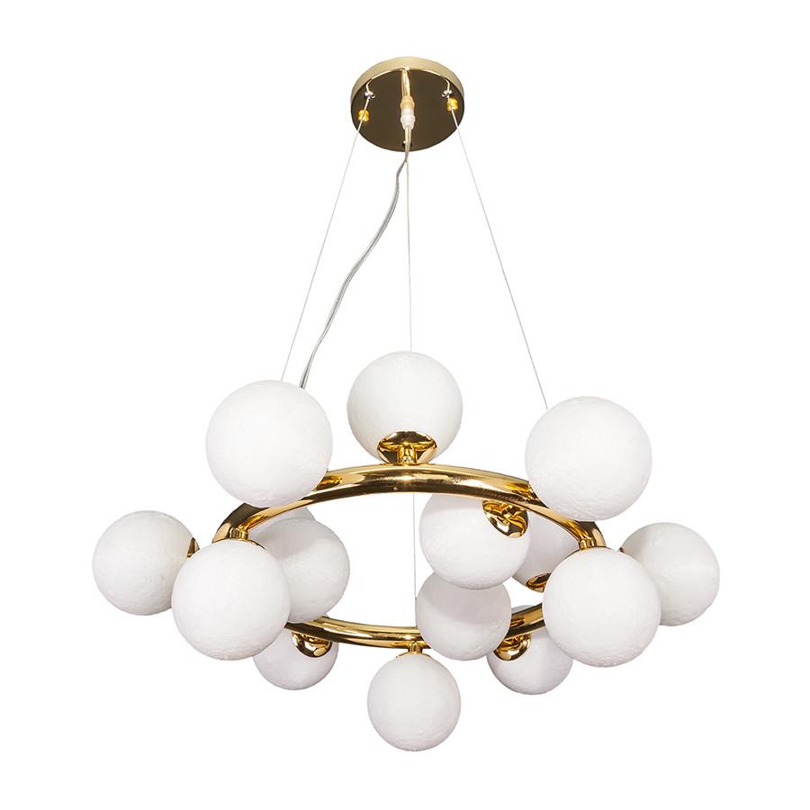 Люстра 761J2029-15-S GD+WH Золотой/Белый (LVS4587)