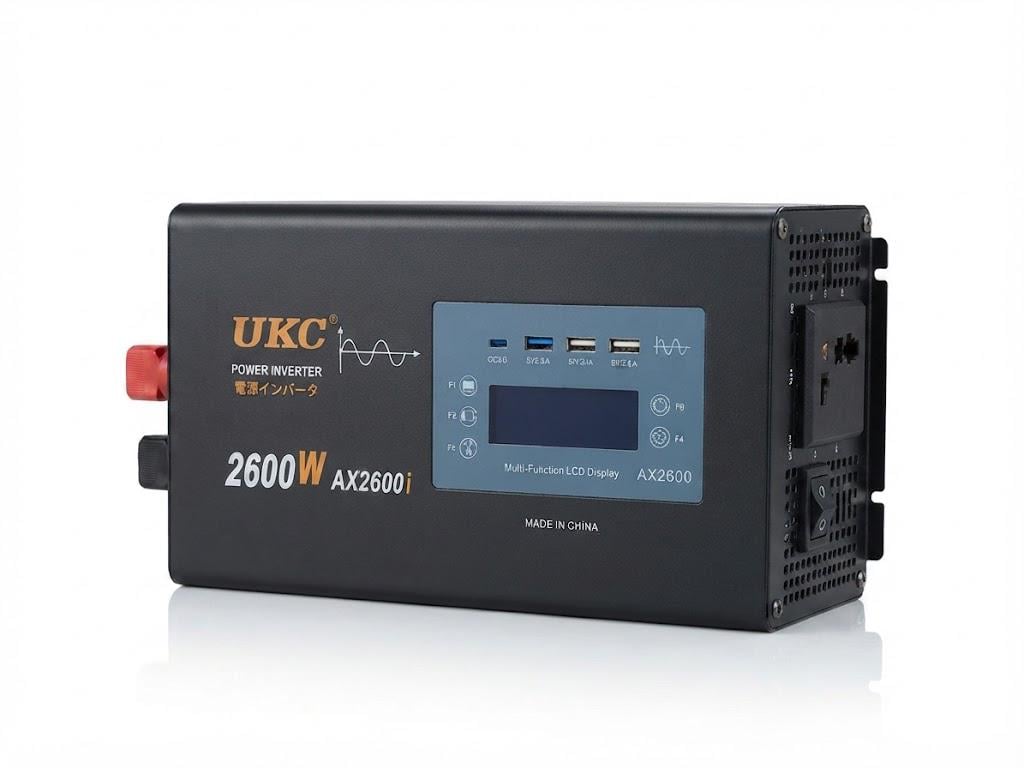 Автомобильный инвертор UKC AX2600i чистая синусоида 12-220V 2600 Вт (37515190)