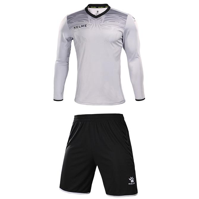 Комплект вратарской формы детский Kelme Zamora д/р р. 120 Серый/Черный